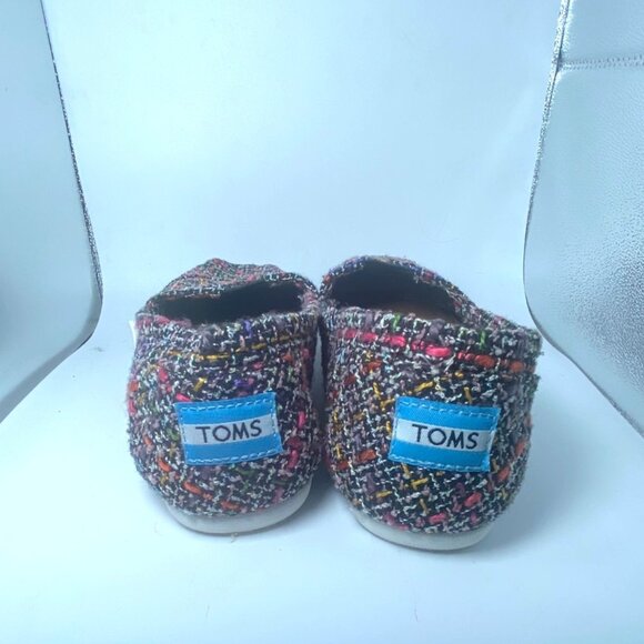 Toms Womens Multicolor Tweed Slip-On Shoes Size 6 Casual Loafers - Picture 4 of 4